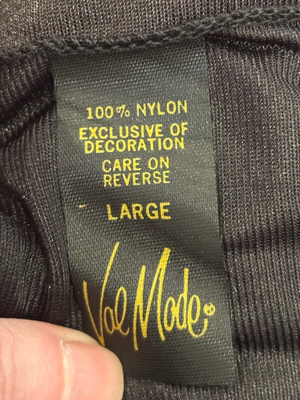 70s 2PC VAL MODE BLACK LOUNGEWEAR W LACE-DETAILS TOP & LONG PANT SLEEP SET SZ L - Picture 8 of 8